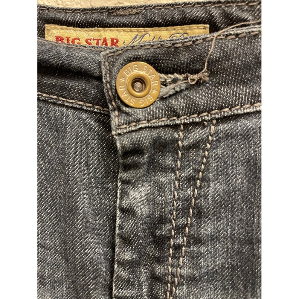 Big Star Maddie Boot Cut Dark Wash Mid Rise Y2K Embroidered Denim 32R Plus Size - Picture 7 of 15